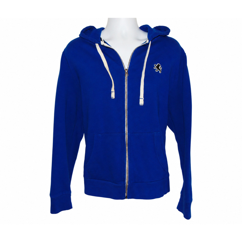 Express Full Zip Hoodie Men’s XL Royal Blue Cotton Blend Drawstring Pockets
